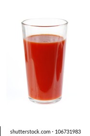 Tomato Juice Isolated On White