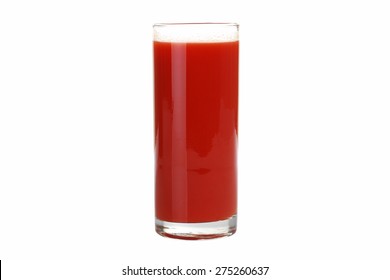 Tomato Juice Isolated On White Background