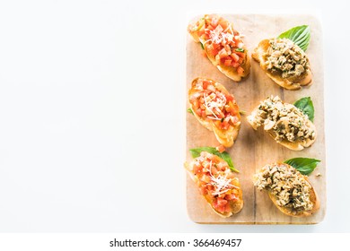 Tomato And Mushroom Bruschetta - Soft Focus Point