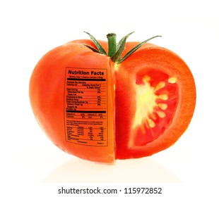Tomato Nutrition Facts. Food Label