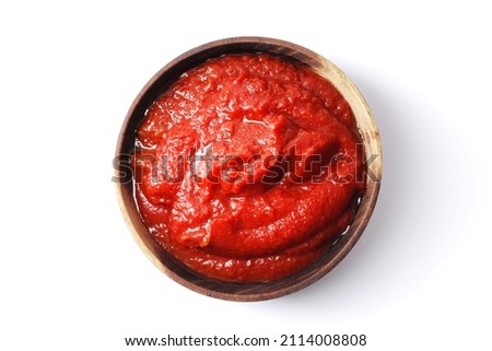 tomato paste isolated on white background