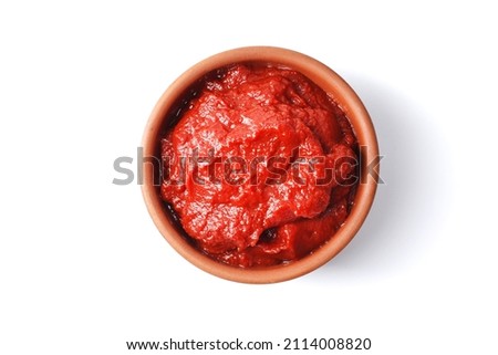tomato paste isolated on white background
