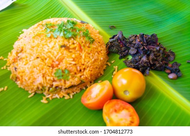 Tomato Pulao, An Indian Vegetarian Dish.