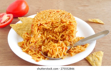 Tomato Pulao, An Indian Vegetarian Dish.