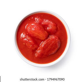 Tomato Puree In A White Bowl