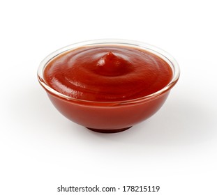 Tomato Sauce, Ketchup On White Background