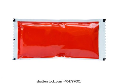 tomato sauce ketchup sachet package - Shutterstock ID 404799001