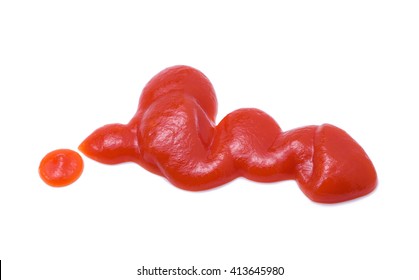 Tomato Sauce On White Background