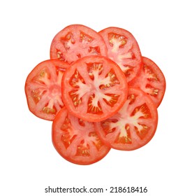 Tomato Slice Isolated On White Background