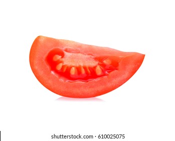 Tomato Slice Isolated On White Background