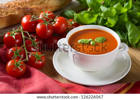 Similar – Kürbissuppe und Zutaten