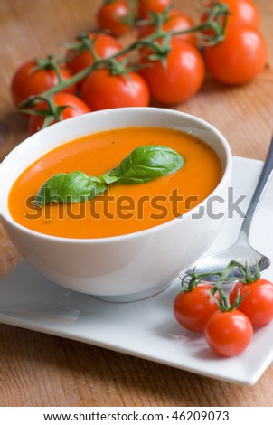 Kürbissuppe und Zutaten