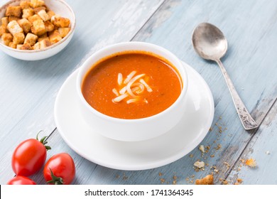 tomato soup and cheddar cheese , toast breads - Powered by Shutterstock