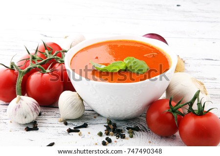 Similar – Kürbissuppe und Zutaten