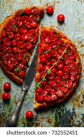 Tomato Tarte Tatin.style Rustic.selective Focus