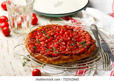 Tomato Tarte Tatin.style Rustic.selective Focus