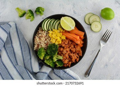 Tomato And Turkey Mince Bowl With Wild Rice