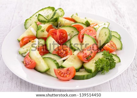 Similar – Fresh tomatoes and cucumbers in an eco bag close up.