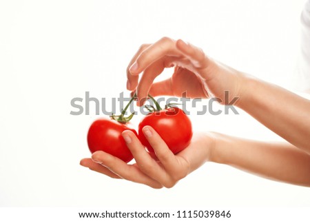 Similar – Image, Stock Photo tomato harvest, man with fresh tomatoes