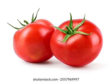 Tomatoes isolated on white background. Clipping path.