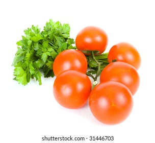 tomatoes and parsley - Shutterstock ID 31446703