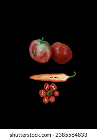 tomatoes with red chilly - mobile photograpy 