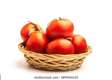 Tomatoes In A Straw Basket