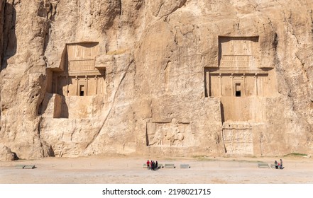 Tomb of Darius the Great Iran in Persepolis. Ancient ruins of Persepolis near Shiraz in southern Iran. This UNESCO World Heritage Site showcases beautiful ruins from the Persian Empire. silk road iran - Powered by Shutterstock