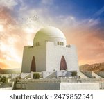 The Tomb of Muhammad Ali Jinnah, commonly known as Mazar-e-Quaid, stands as an iconic symbol of Pakistan