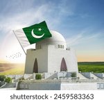The Tomb of Muhammad Ali Jinnah,  Mazar-e-Quaid, stands as an iconic, Karachi, Pakistan