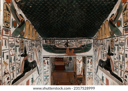 tomb of Nefertari in the Valley of queens . Luxor . Egypt .