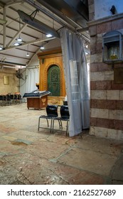 Tomb Of The Patriarchs, Hebron, Israel - May 23  2022 - Torah Ark 