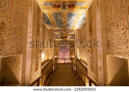 tomb of Ramesses VI in The Valley of Kings . Luxor . Egypt.