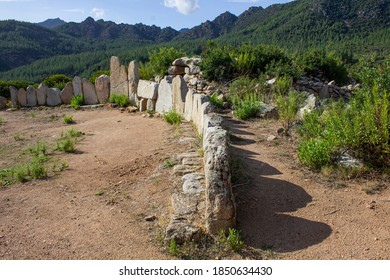 Tombs of the giants in sardinia, Italy. That stone's buildings were made by our ancestors in 1000 a.C. about. Archeologists says that this buildigs they acted as a simulacrum.  - Shutterstock ID 1850634430