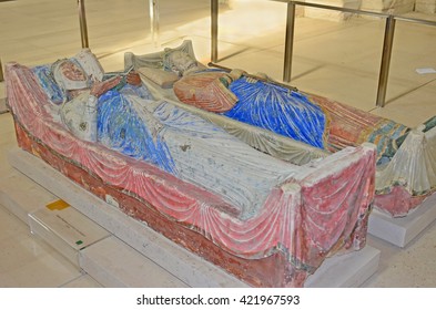 The Tombs Of King Henry II Of England And His Queen Eleanor Of  Aquitaine At Fontevraux Abbey