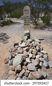 Tombstone, Arizona, USA, April 6, 2015, Boot Hill Cemetery, Old Western Town Home Of Doc Holliday And Wyatt Earp And Gunfight At The O.K. Corral