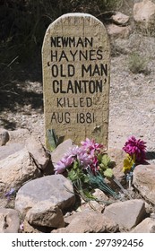 Tombstone, Arizona, USA, April 6, 2015, Boot Hill Cemetery, Old Western Town Home Of Doc Holliday And Wyatt Earp And Gunfight At The O.K. Corral