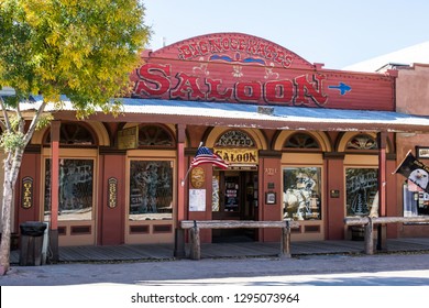 TOMBSTONE, ARIZONA/USA - NOVEMBER 15, 2018: Big Nose Kate’s Saloon On Allen Street In The Tombstone Historic District