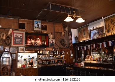 Tombstone, AZ., U.S.A. August 18, 2018.  Big Nose Kate’s Saloon Was Originally The Deluxe Grand Hotel In 1880 But Burned In 1882.  The Grand Was Not Rebuilt.  Kate Died In 1940 At 90-years Old.