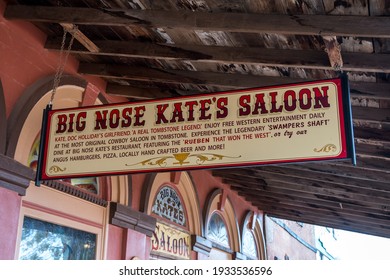 Tombstone, AZ, USA - November 17, 2019: Big Nose Kate Saloon