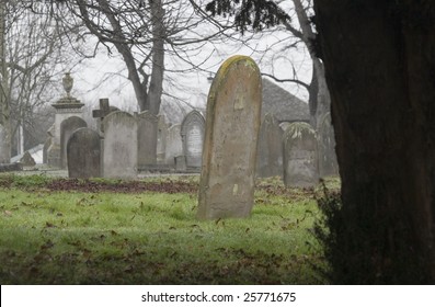 Tombstone In Burwell Cemetery, Cambridgeshire, England