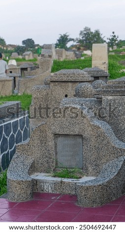 tombstone with classical Chinese style that looks ancient.