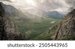 Tombstone mountains in arctic night