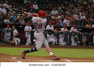 Tommy Pham Center Fielder For The Saint Louis Cardinals At Chase Field In Phoenix,AZ USA July 2,2018.