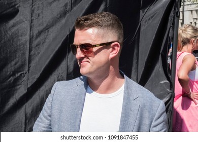 Tommy Robinson arrives at the Day for Freedom event in Whitehall, London. 
06/05/18 