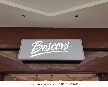 Toms River, NJ - July 8 2019: Boscov's Sign Inside Ocean County Mall