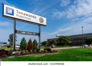 Tonawanda, New York, USA - September 22, 2019: GM Tonawanda Powertrain in Tonawanda, New York, USA. The plant operates three plants that produce engines for various General Motors vehicles.