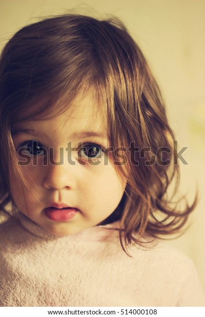 cute baby girl sad