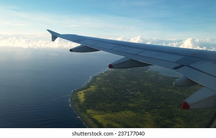 Tongatapu Island From Airplane, Tonga