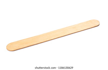 Tongue Depressor On White Background. Medical Tool